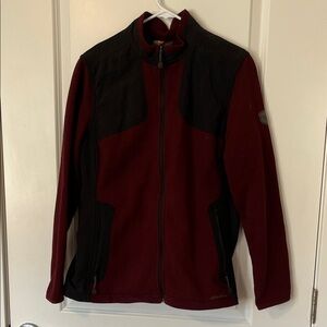 Eddie Bauer Women's Black and Burgundy Utility Jacket